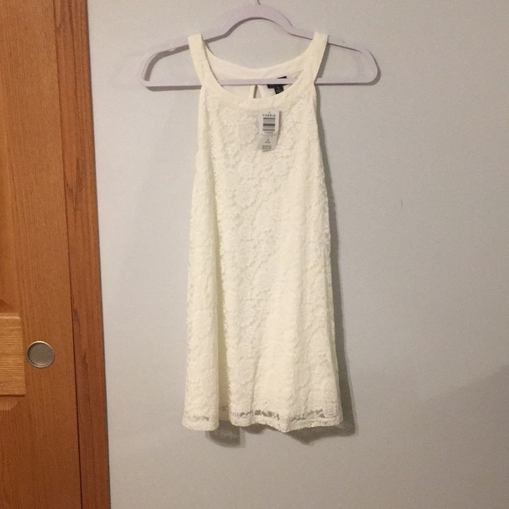 NWT Torrid Ivory Lace Goddess Tank
